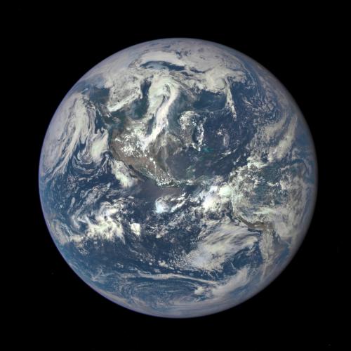 Earth as seen on July 6, 2015 from a distance of one million miles by a NASA scientific camera aboard the Deep Space Climate Observatory spacecraft