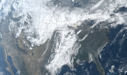 GOES-16 image of winter storm Xanto on 13 April 2018